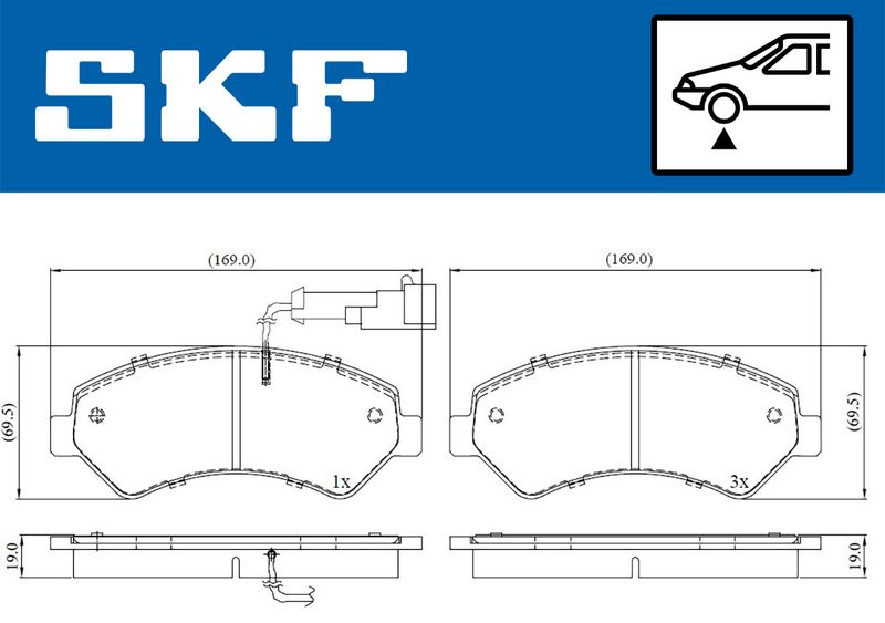 SKF VKBP 80210 E Brake Pad Set, disc brake