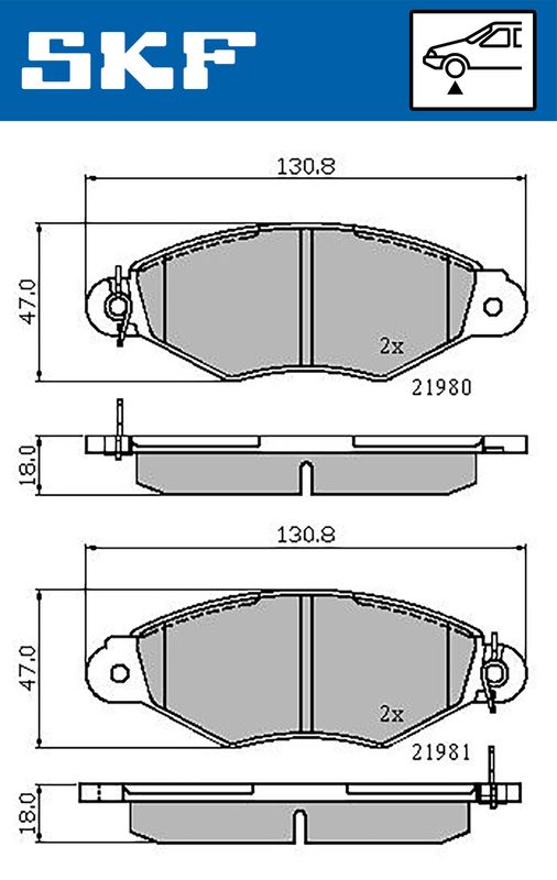 SKF VKBP 80212 Brake Pad Set, disc brake