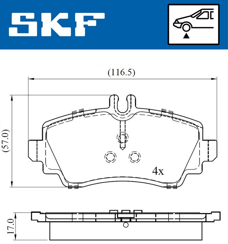 SKF VKBP 80220 Brake Pad Set, disc brake