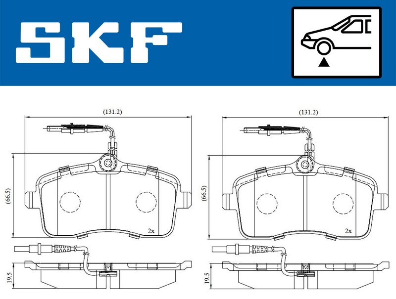 SKF VKBP 80232 E Brake Pad Set, disc brake