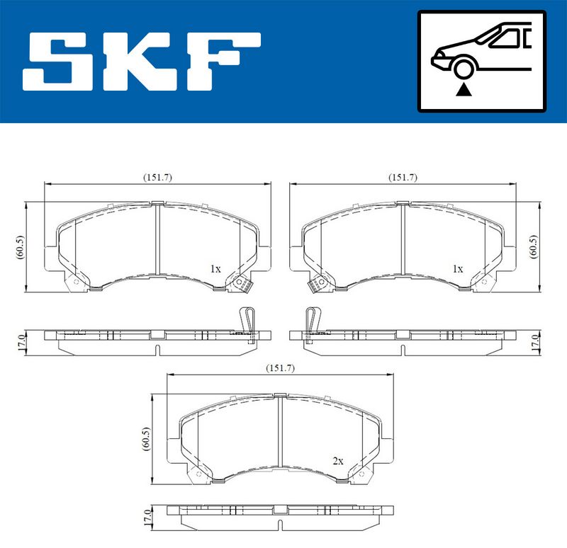 SKF VKBP 80233 A Brake Pad Set, disc brake