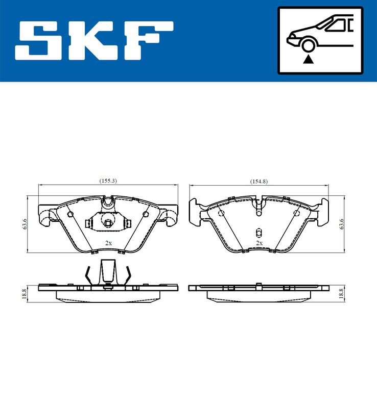 SKF VKBP 80246 Brake Pad Set, disc brake