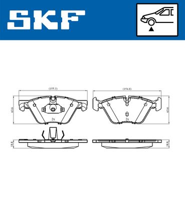 Brake Pad Set, disc brake SKF VKBP 80246