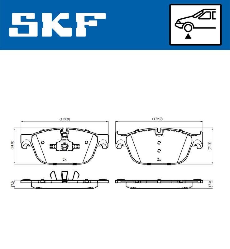 SKF VKBP 80269 E Brake Pad Set, disc brake
