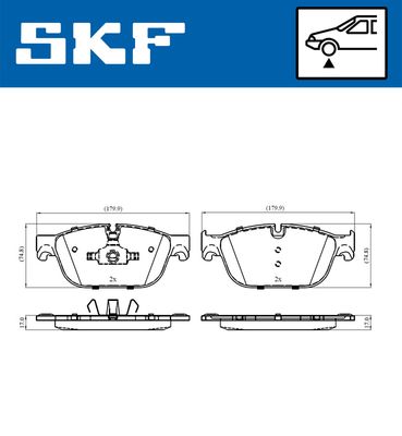 Brake Pad Set, disc brake SKF VKBP 80269 E