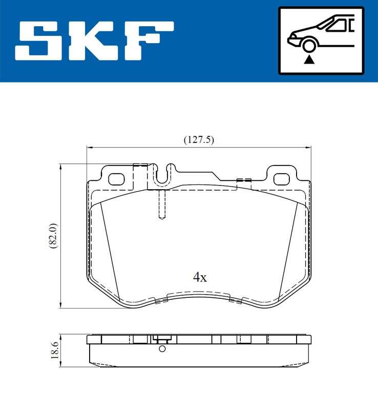 SKF VKBP 80287 Brake Pad Set, disc brake