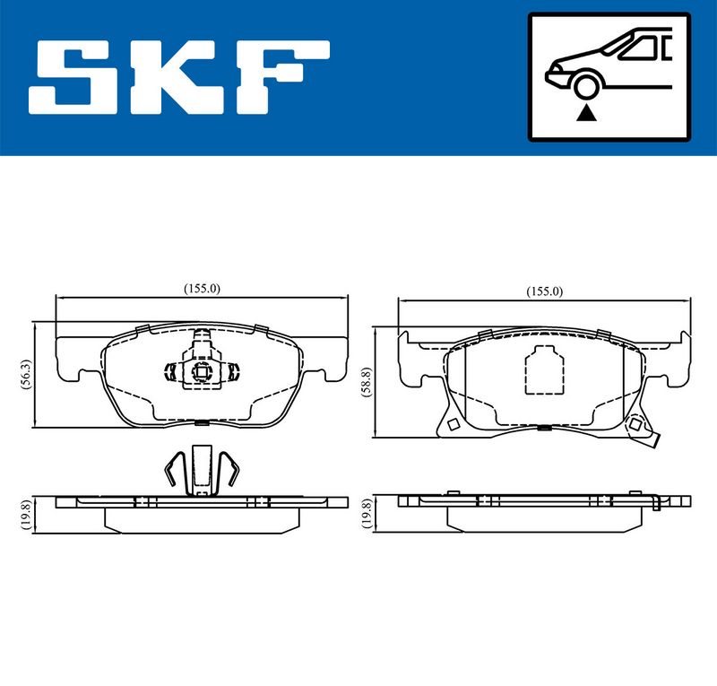 SKF VKBP 80291 A Brake Pad Set, disc brake