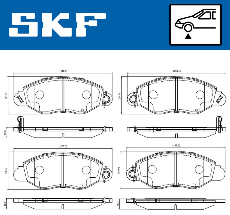 SKF VKBP 80300 A Brake Pad Set, disc brake