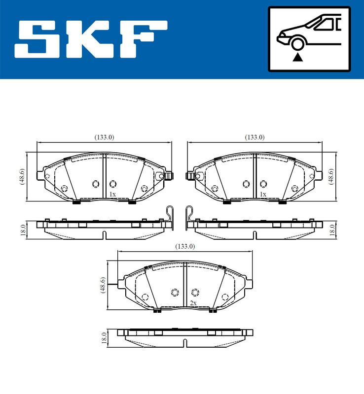 SKF VKBP 80305 A Brake Pad Set, disc brake