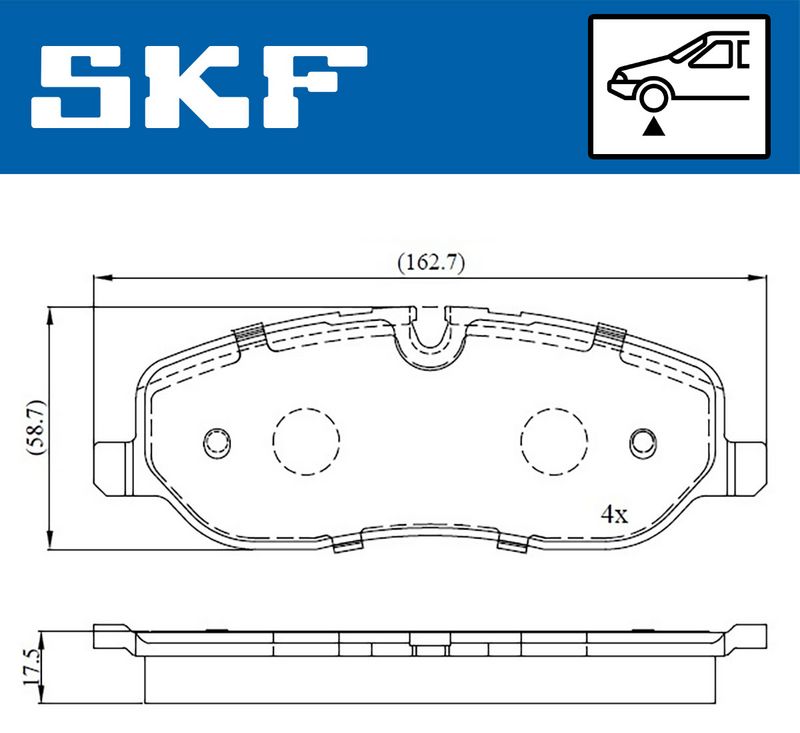 SKF VKBP 80306 Brake Pad Set, disc brake