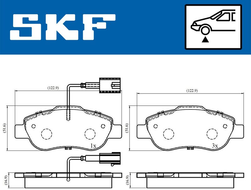 SKF VKBP 80313 E Brake Pad Set, disc brake