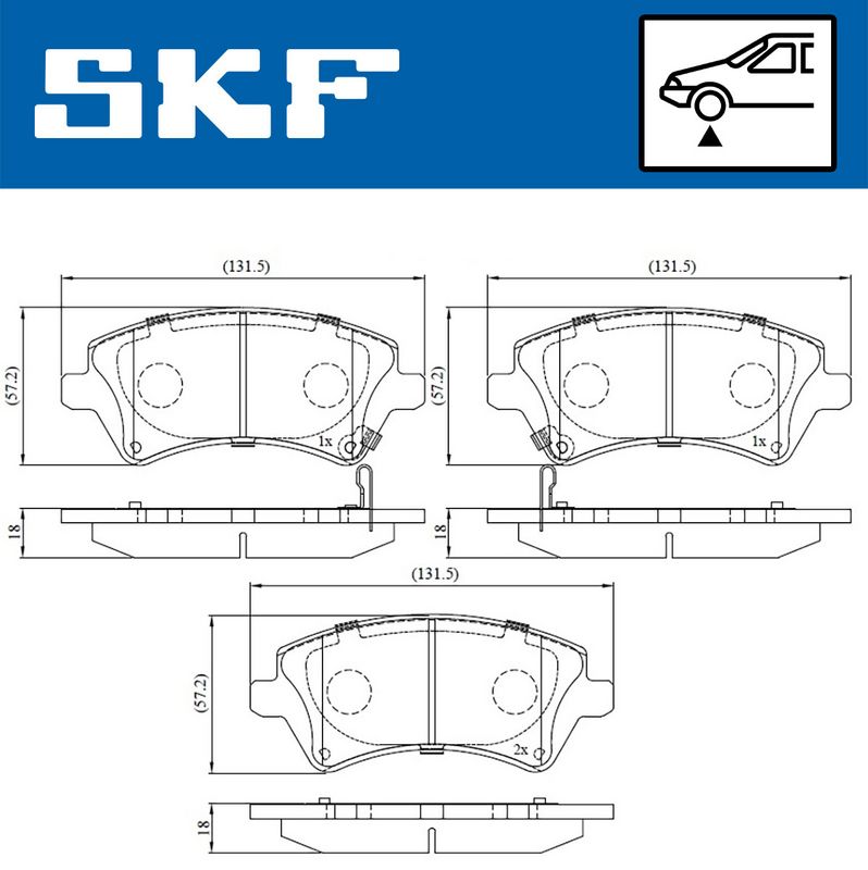 SKF VKBP 80330 A Brake Pad Set, disc brake