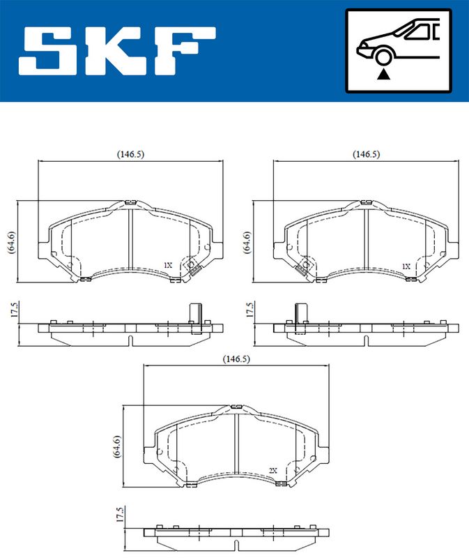 SKF VKBP 80334 A Brake Pad Set, disc brake