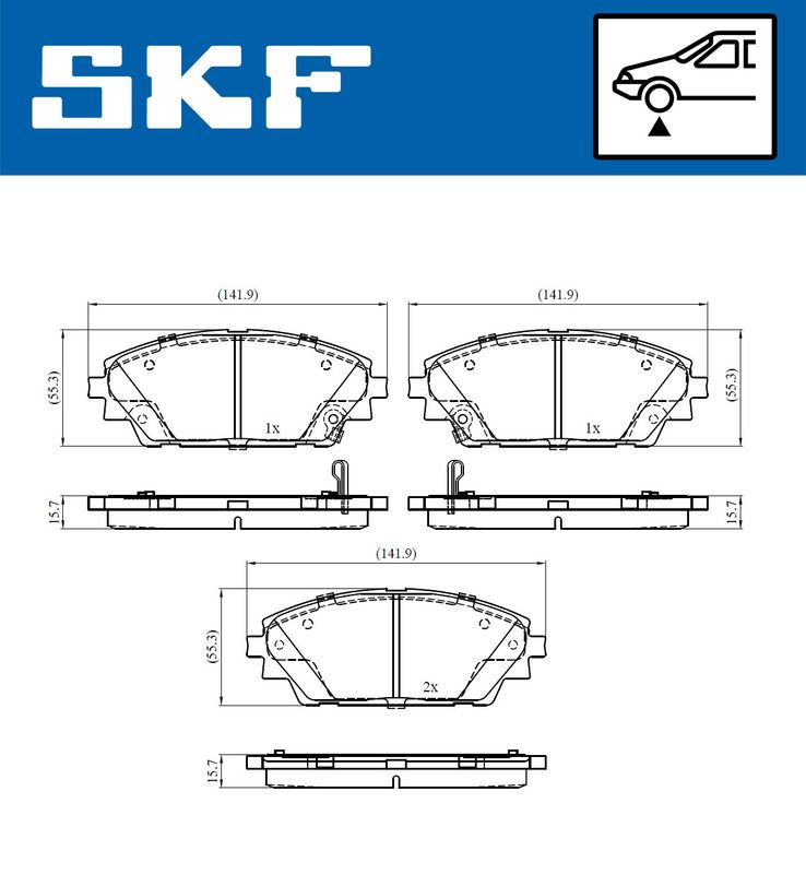 SKF VKBP 80341 A Brake Pad Set, disc brake