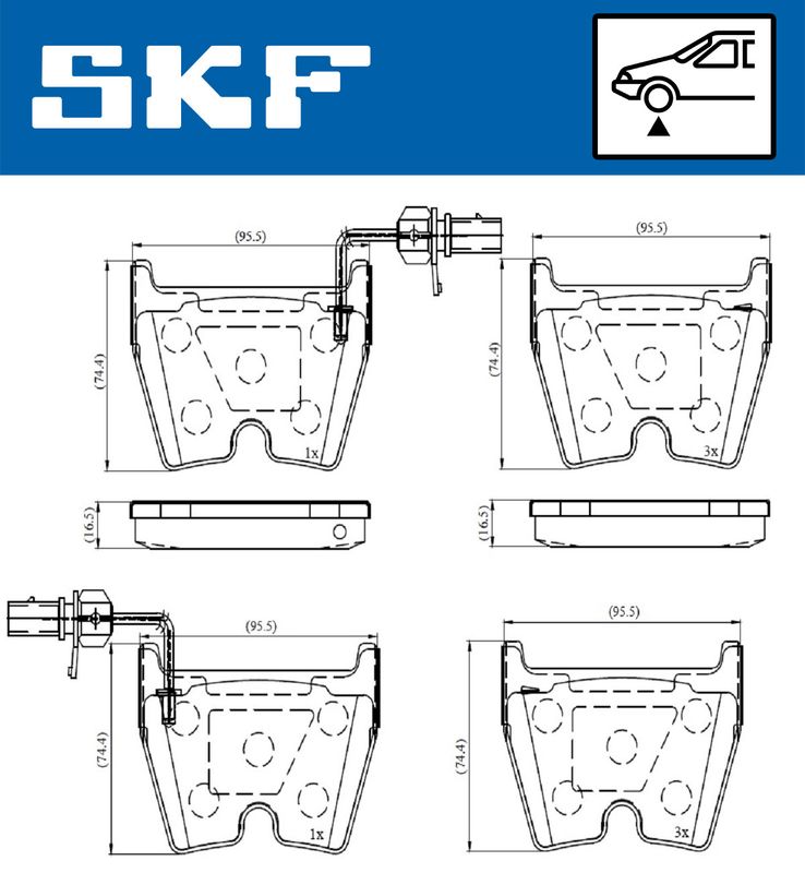 SKF VKBP 80369 E Brake Pad Set, disc brake