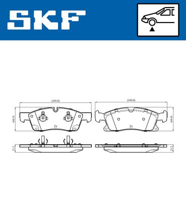 Brake Pad Set, disc brake SKF VKBP 80389