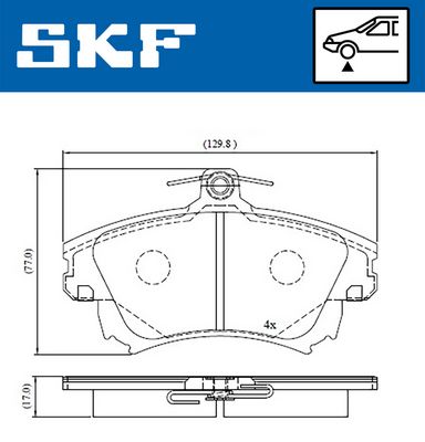 Brake Pad Set, disc brake SKF VKBP 80404 A