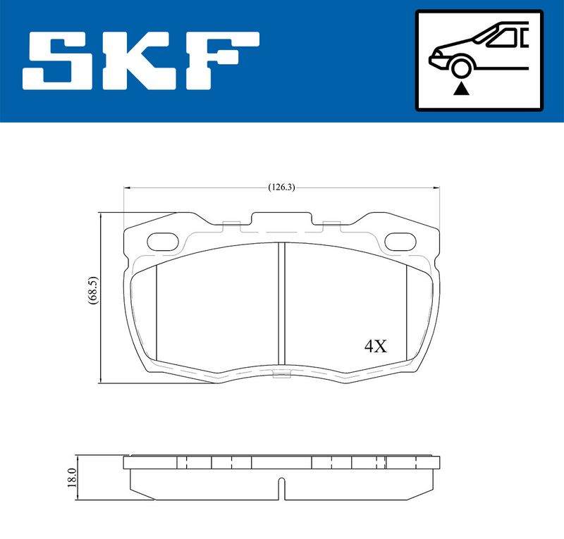SKF VKBP 80435 Brake Pad Set, disc brake