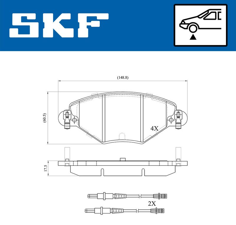 SKF VKBP 80463 E Brake Pad Set, disc brake