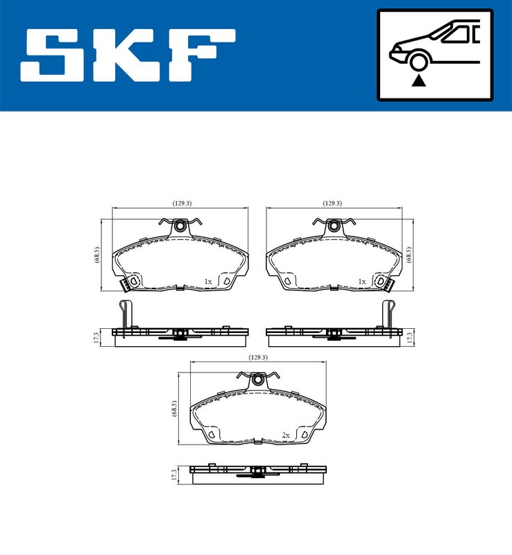 SKF VKBP 80479 A Brake Pad Set, disc brake