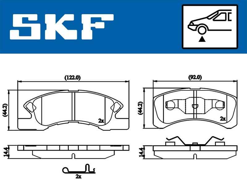 SKF VKBP 80490 A Brake Pad Set, disc brake