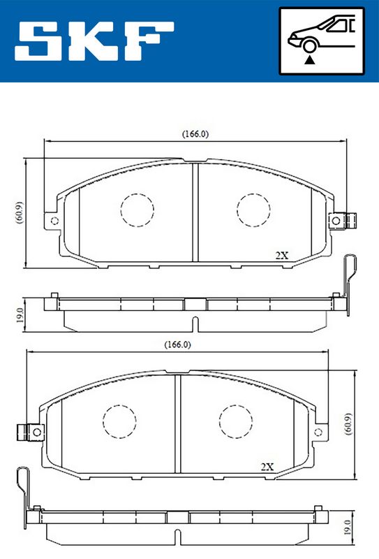 SKF VKBP 80509 A Brake Pad Set, disc brake
