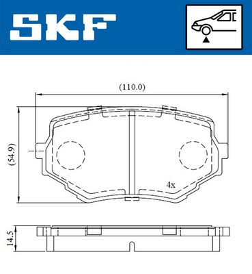 Brake Pad Set, disc brake SKF VKBP 80531 A