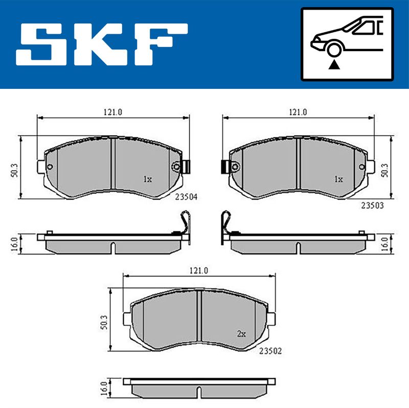 SKF VKBP 80535 A Brake Pad Set, disc brake