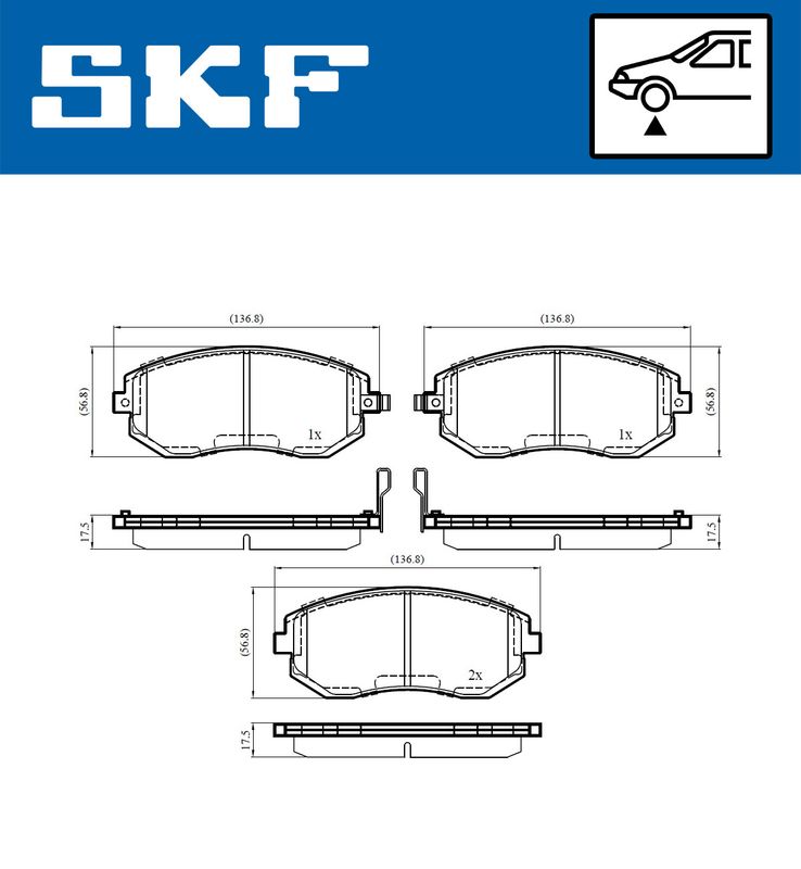 SKF VKBP 80545 A Brake Pad Set, disc brake