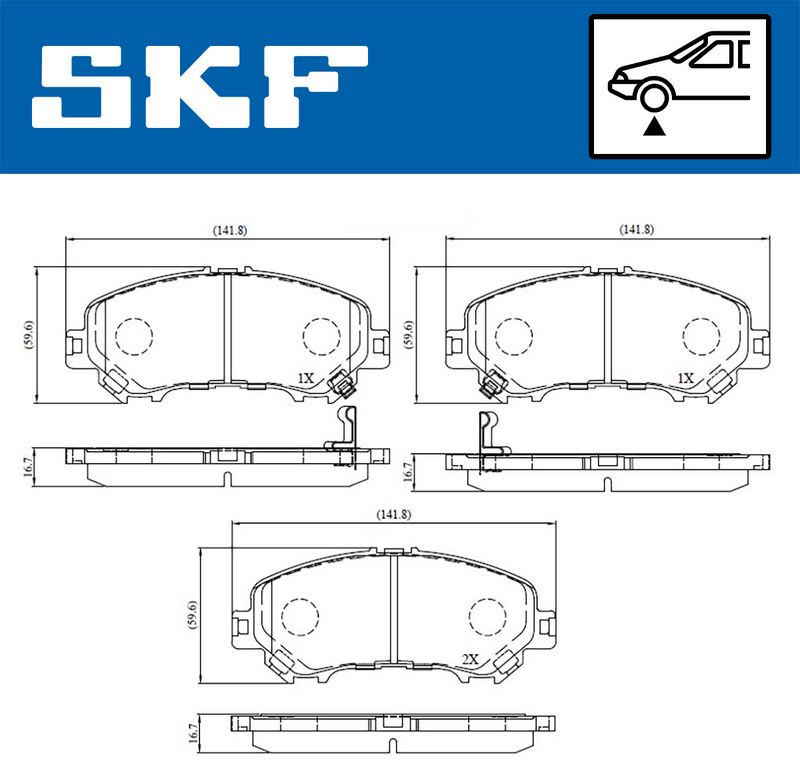 SKF VKBP 80557 A Brake Pad Set, disc brake