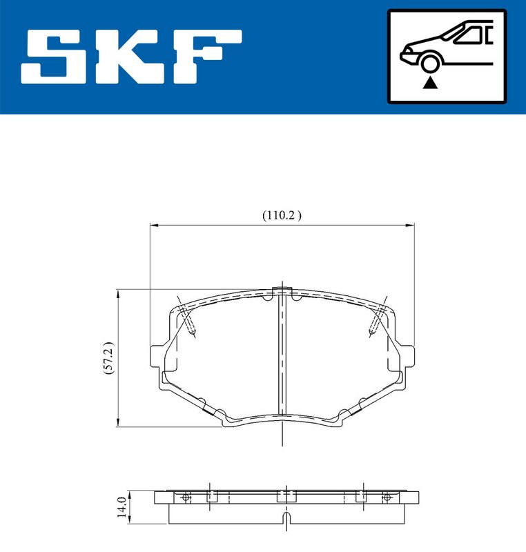 SKF VKBP 80564 A Brake Pad Set, disc brake