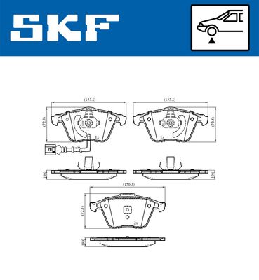 Brake Pad Set, disc brake SKF VKBP 80586 E