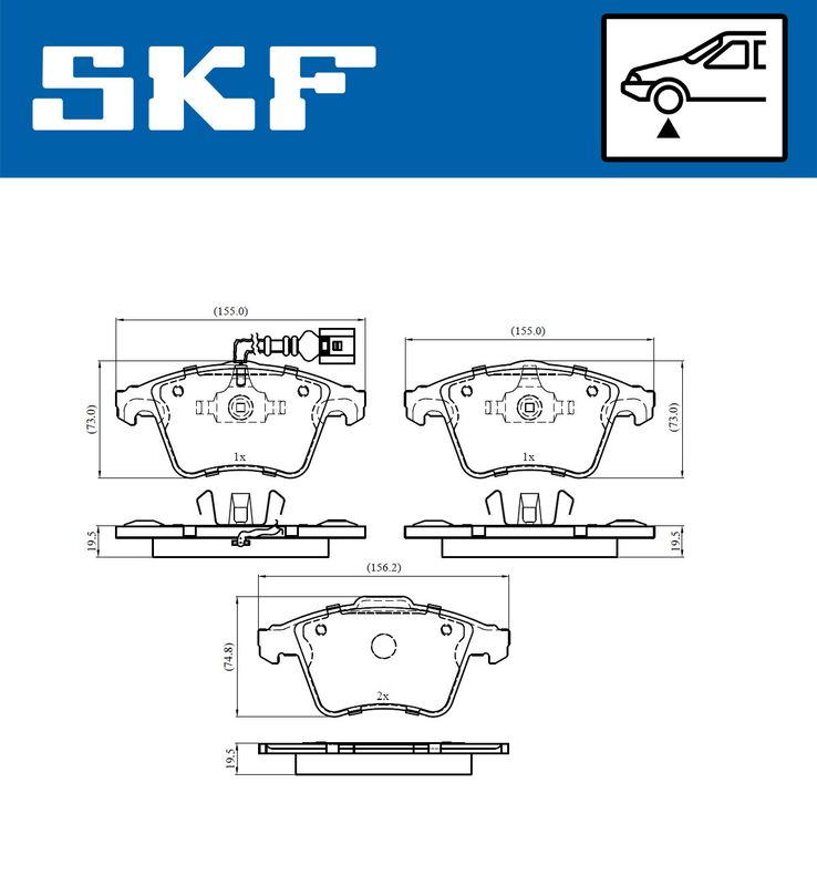 SKF VKBP 80589 E Brake Pad Set, disc brake