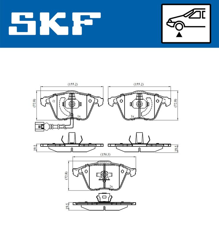 SKF VKBP 80594 E Brake Pad Set, disc brake