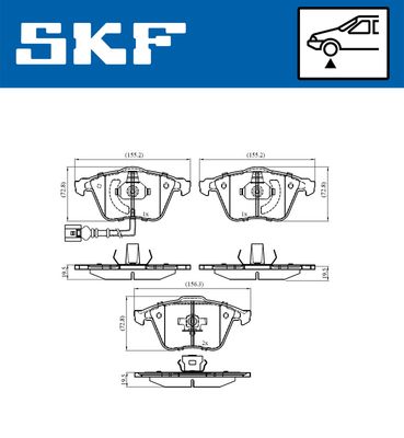 Brake Pad Set, disc brake SKF VKBP 80594 E