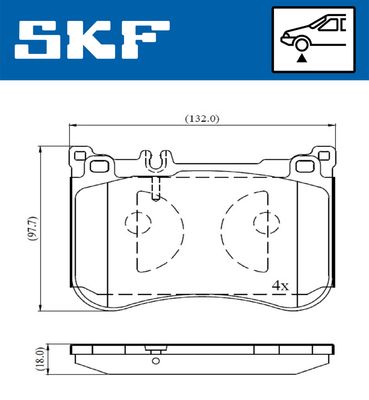 Brake Pad Set, disc brake SKF VKBP 80631