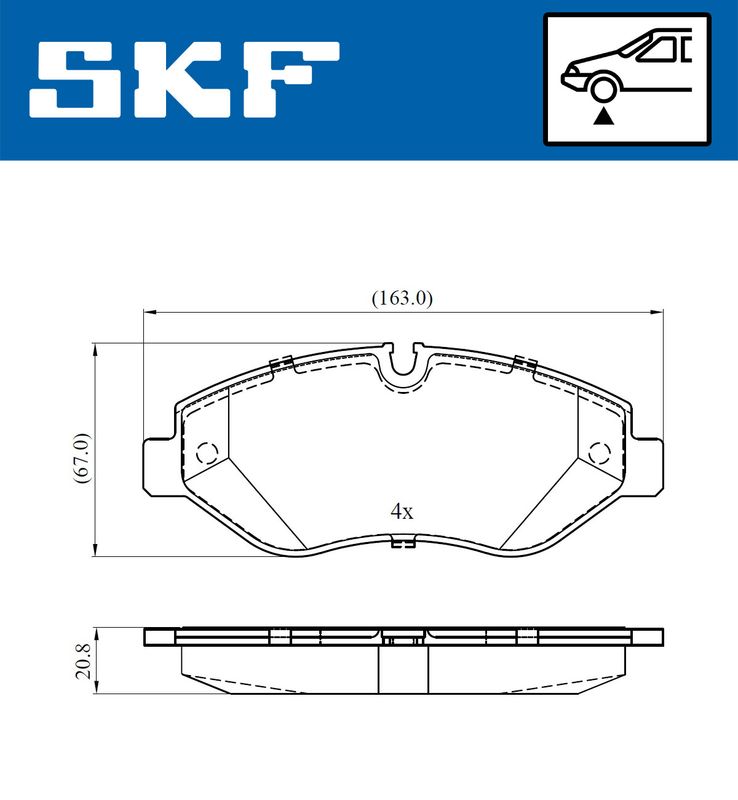 SKF VKBP 80633 E Brake Pad Set, disc brake