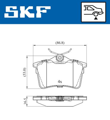 Brake Pad Set, disc brake SKF VKBP 90036