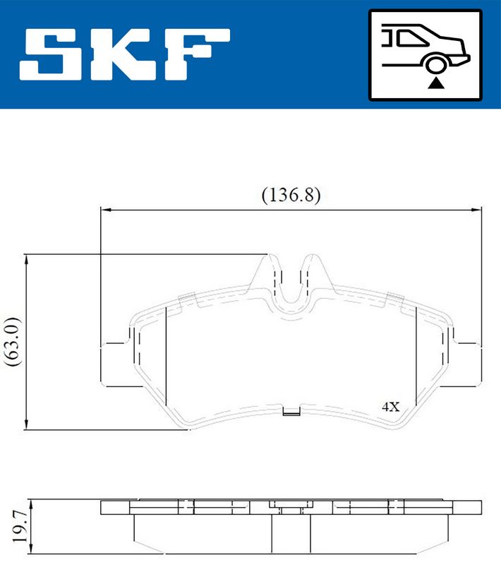 SKF VKBP 90071 E Brake Pad Set, disc brake