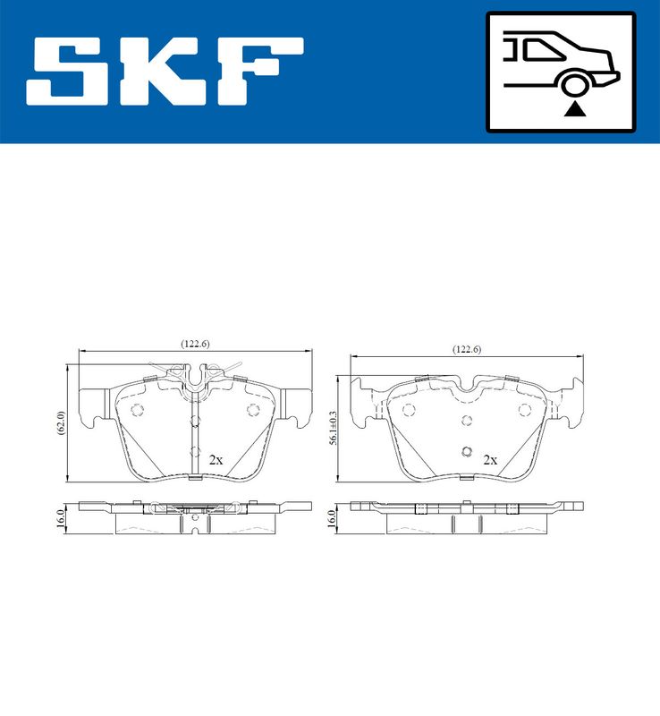 SKF VKBP 90117 E Brake Pad Set, disc brake