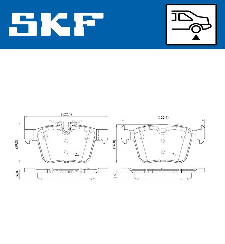 SKF VKBP 90142 Brake Pad Set, disc brake