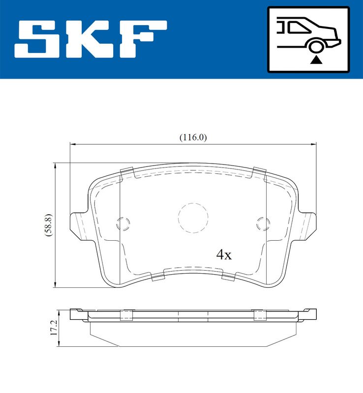 SKF VKBP 90150 Brake Pad Set, disc brake