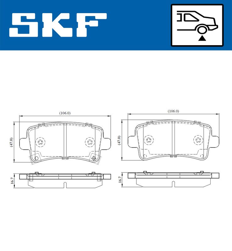 SKF VKBP 90214 A Brake Pad Set, disc brake