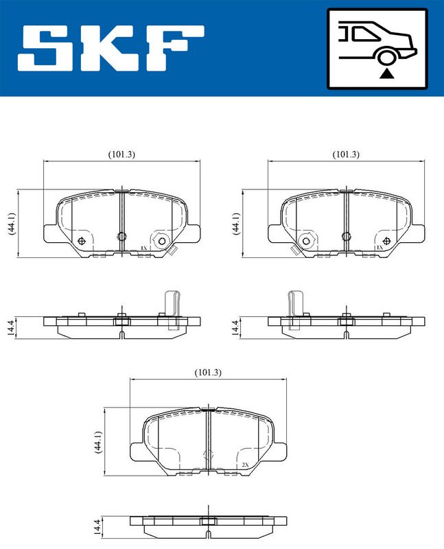 SKF VKBP 90253 A Brake Pad Set, disc brake