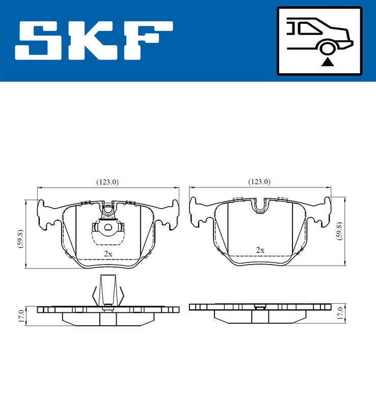 SKF VKBP 90279 Brake Pad Set, disc brake