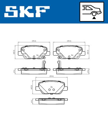 Brake Pad Set, disc brake SKF VKBP 90303 A