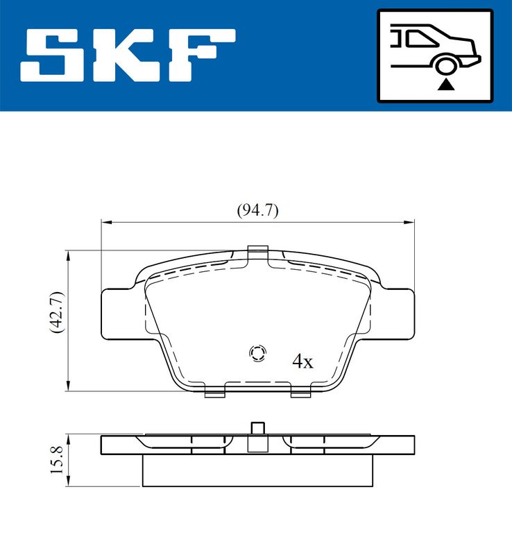 SKF VKBP 90315 Brake Pad Set, disc brake