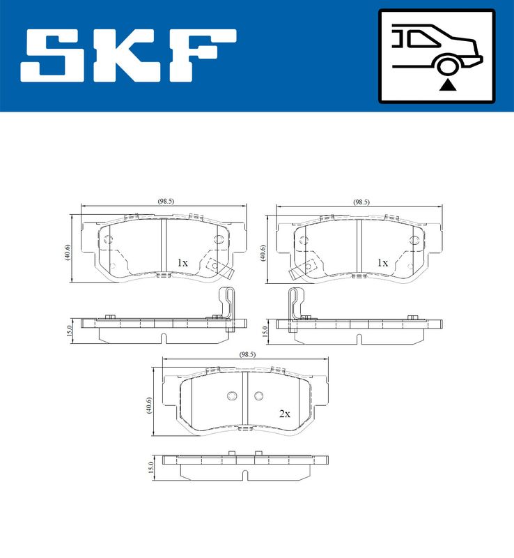 SKF VKBP 90340 A Brake Pad Set, disc brake