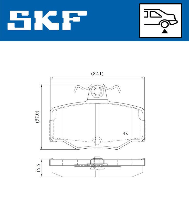 SKF VKBP 90354 Brake Pad Set, disc brake