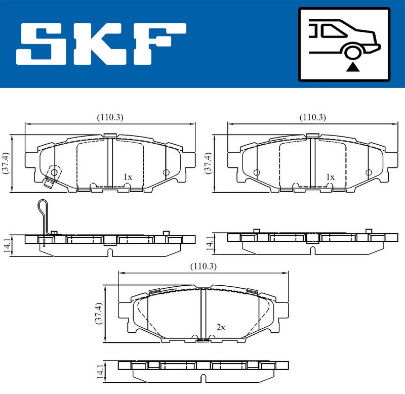 SKF VKBP 90357 A Brake Pad Set, disc brake